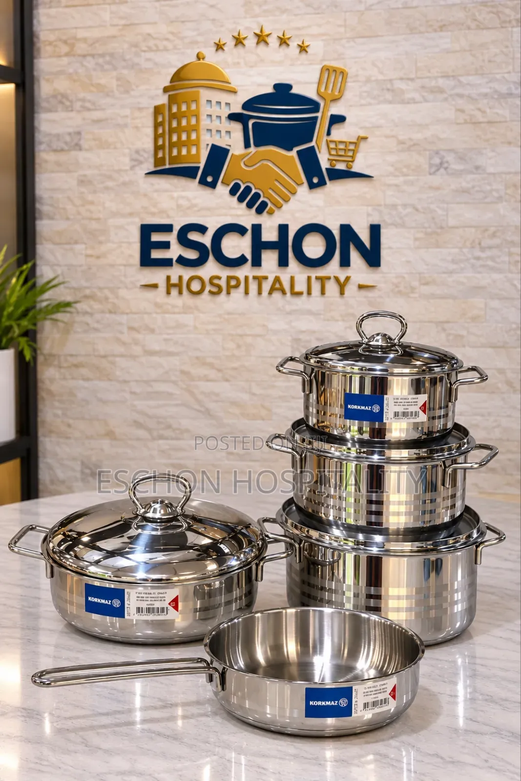Premium Korkmaz Stainless Steel Cookware Set