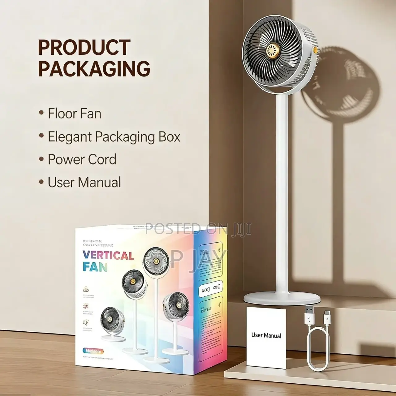 Portable Rechargeable 3-in-1 Fan