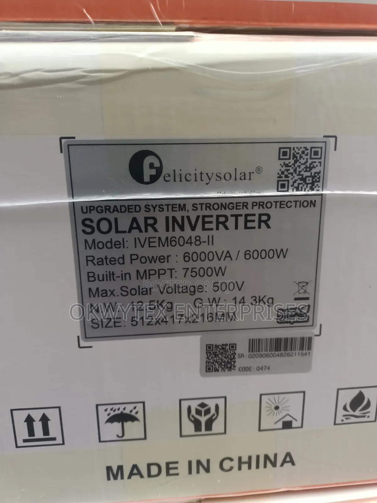 6kva 48volts Felicity Hybrid Inverter