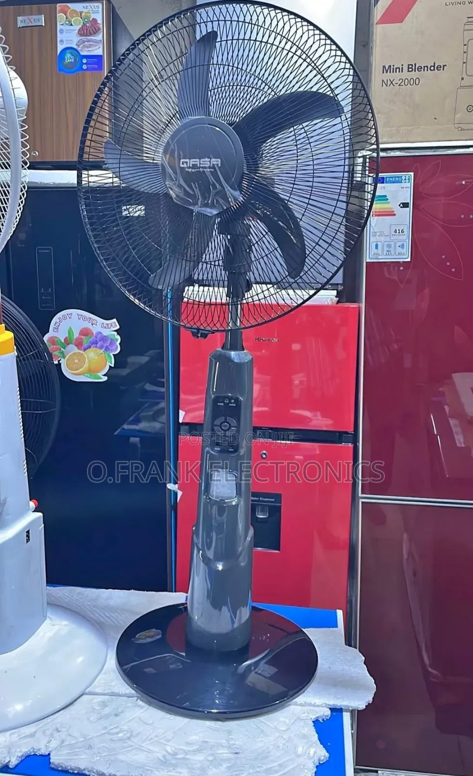 Qasa 18Inches Rechargeable Solar Standing Fan