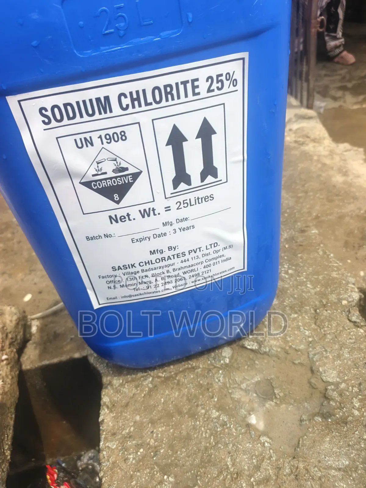 Sodium Chlorite 25c/O 25l