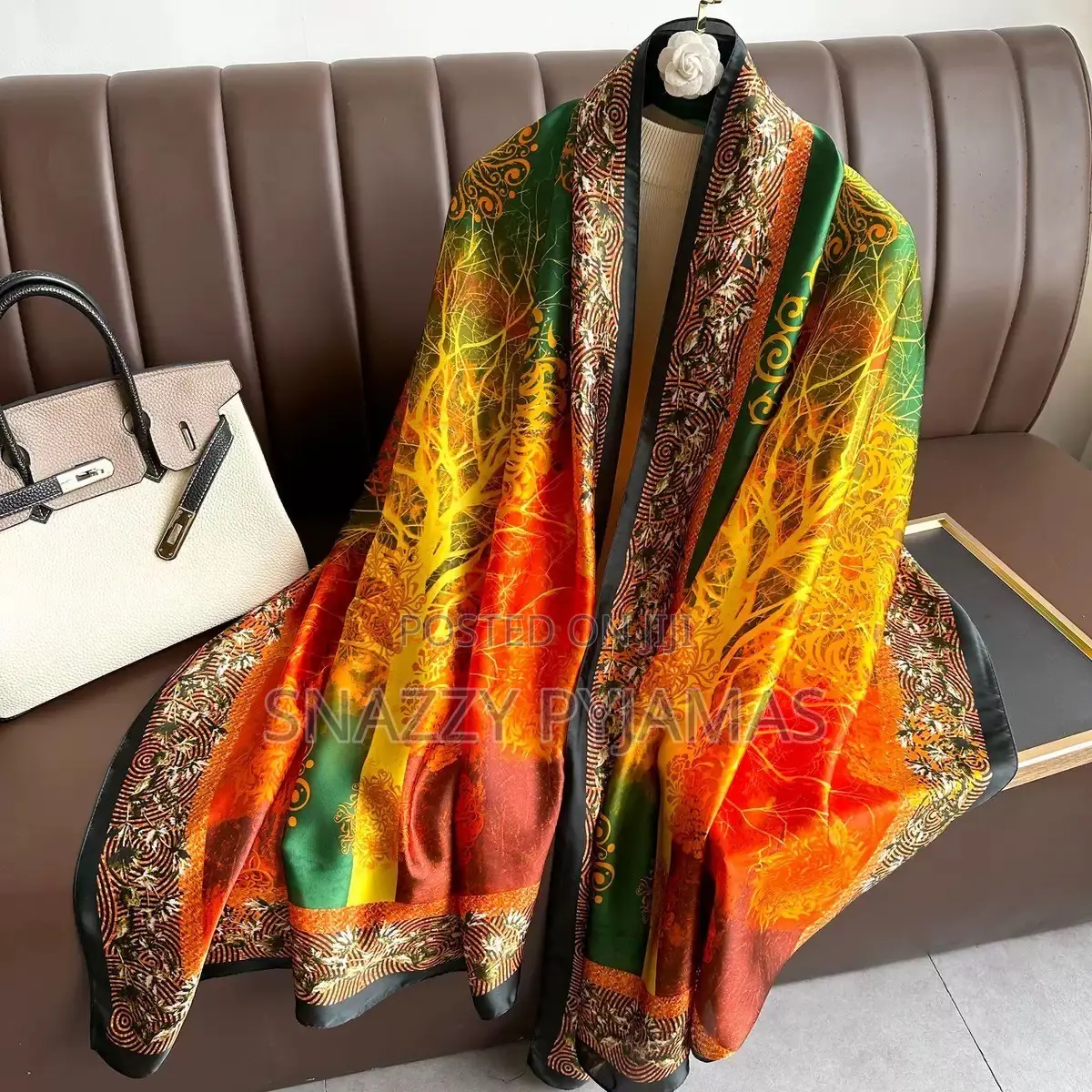 90 X 180cm Silky Vintage Big Scarf