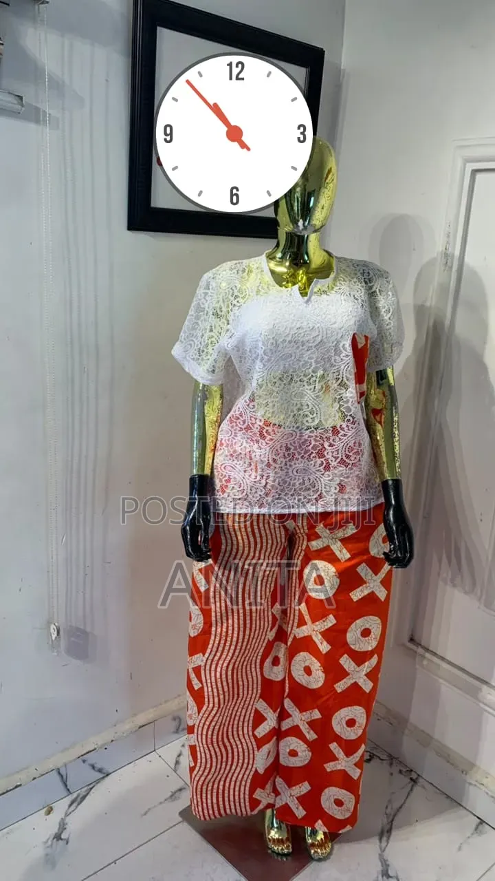 Ankara and Lace 2 Piece