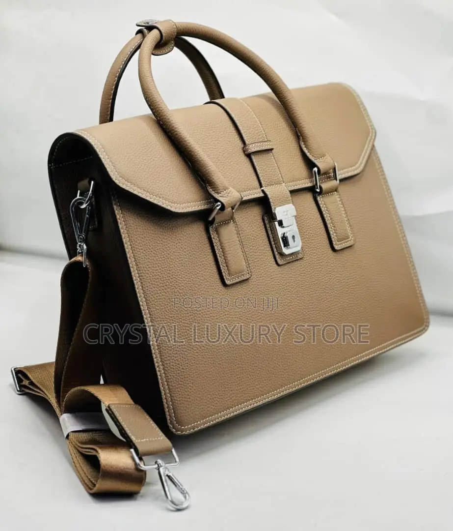 Hermes Quality Luxury Men Genuine Leather Laptop Bag