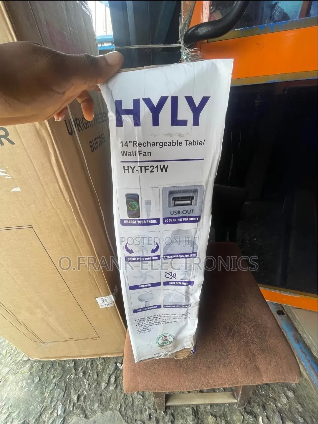 HYLY 14” Rechargeable Table/Wall Fan