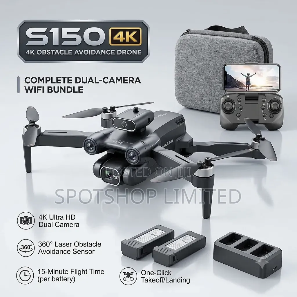 S150 Foldable Drone – 2 Batteries + Wifi