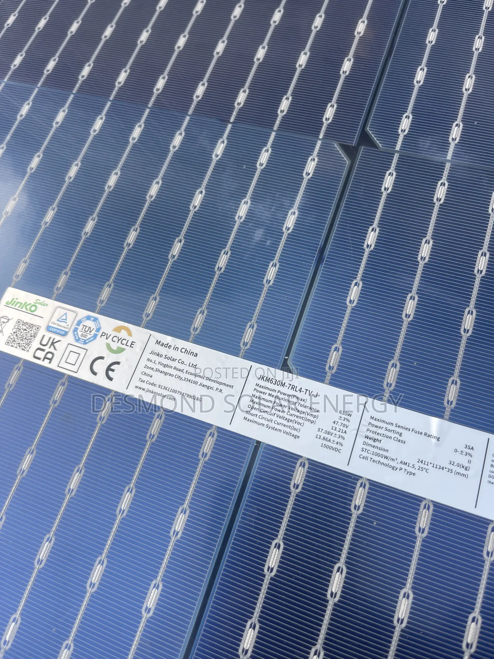 Original 630wJINKO Solar Panels Are Available Now and Location Is Prob