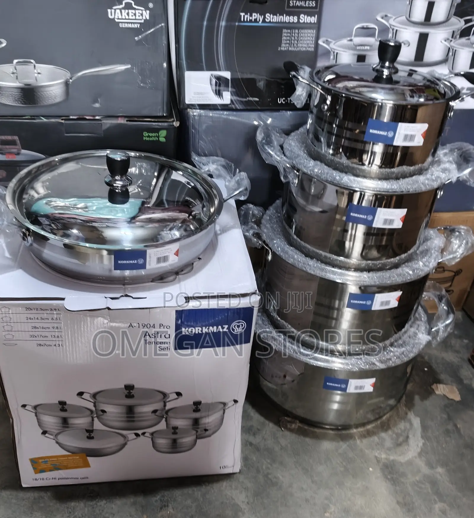 New Korkmaz 10pcs Stainless Cookware Set