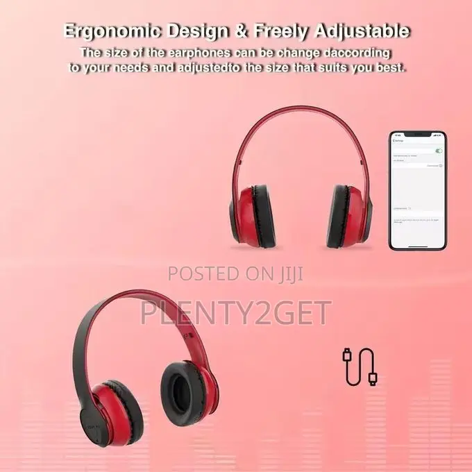 Unbeatable Playtime, Air-Light Comfort Foldable Over Ear Headphones