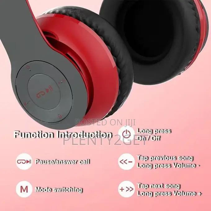 Unbeatable Playtime, Air-Light Comfort Foldable Over Ear Headphones