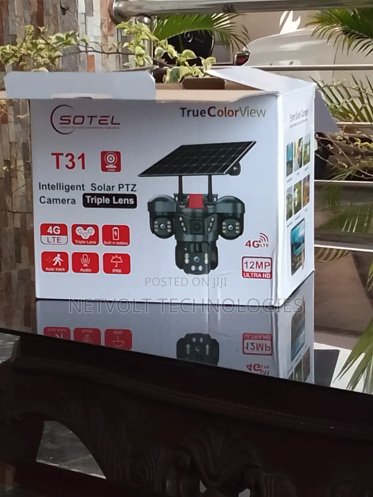 12MP 4G Solar PTZ CCTV Camera With Triple Lens