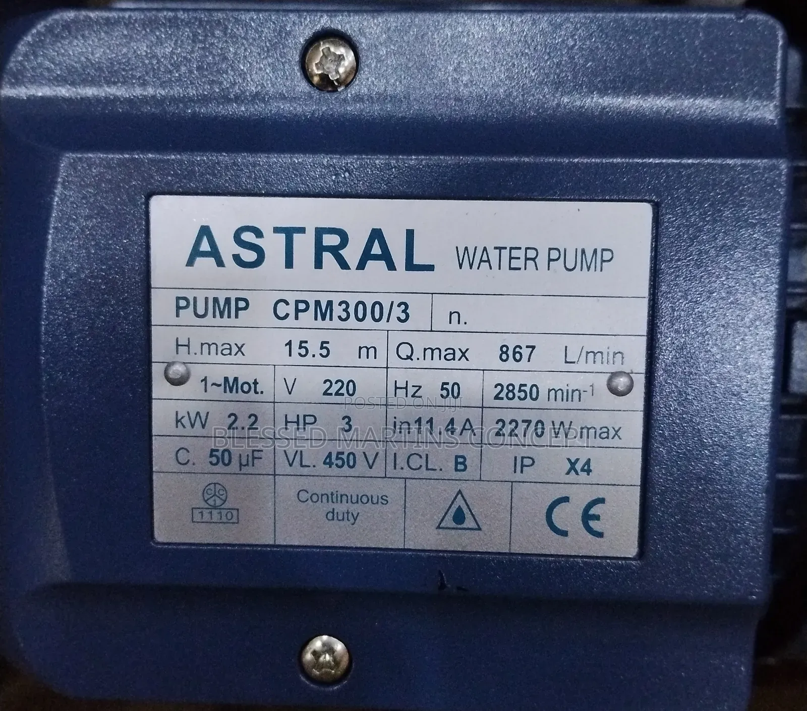3HP Astral Surface Pumping Machine (Single-Phase). 100% Copper Coil