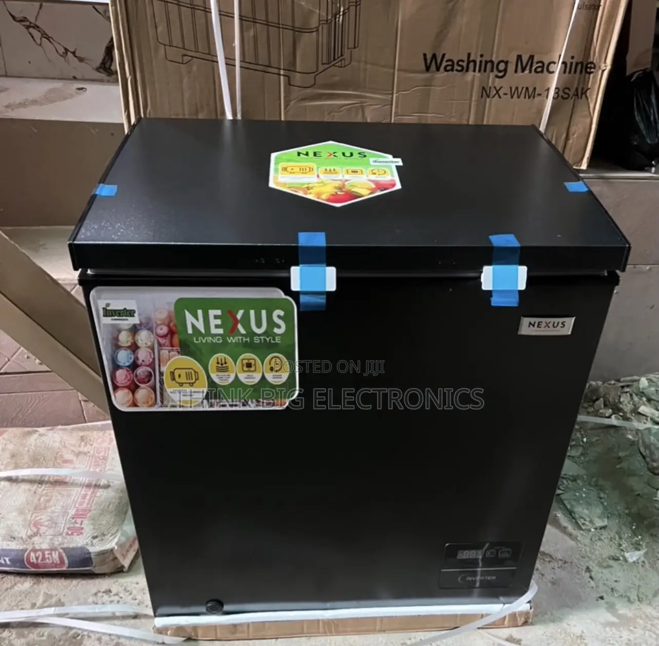 Nexus Inverter Chest Freezer - Sleek Black Finish