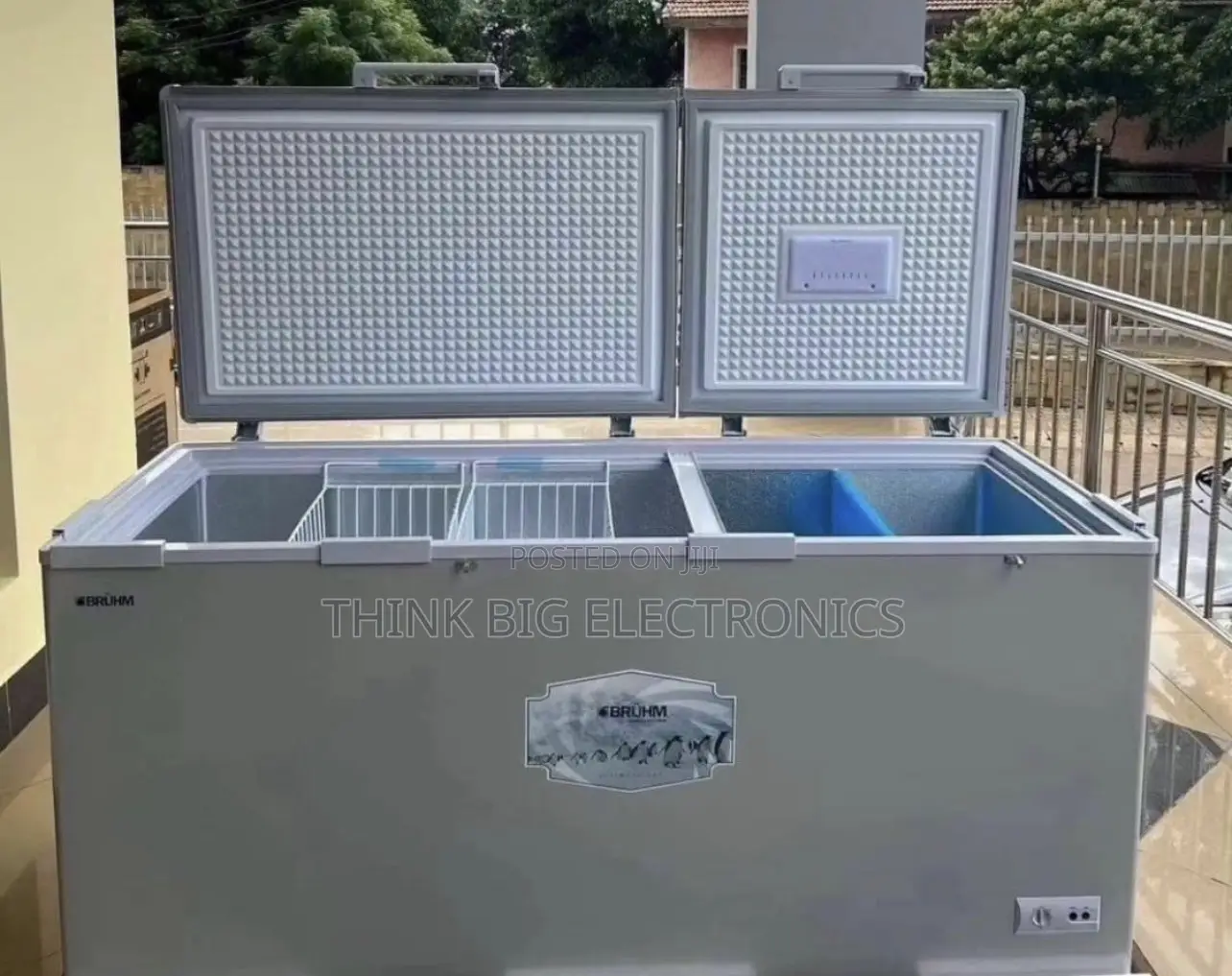 Brand New Bruhm Double Door Commercial Chest Freezer - Silver