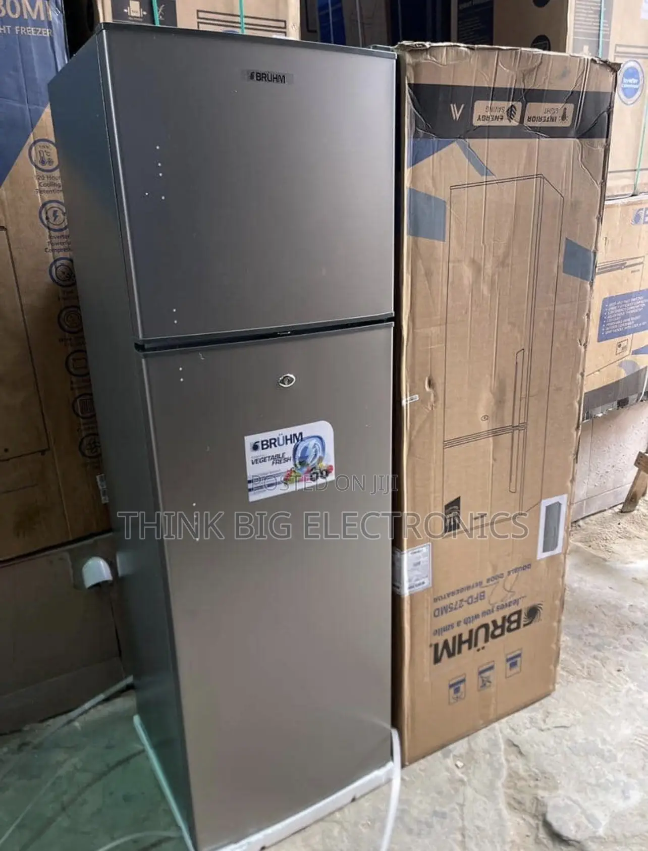 Brand New Bruhm 275L Double Door Refrigerator - BFD-275MD