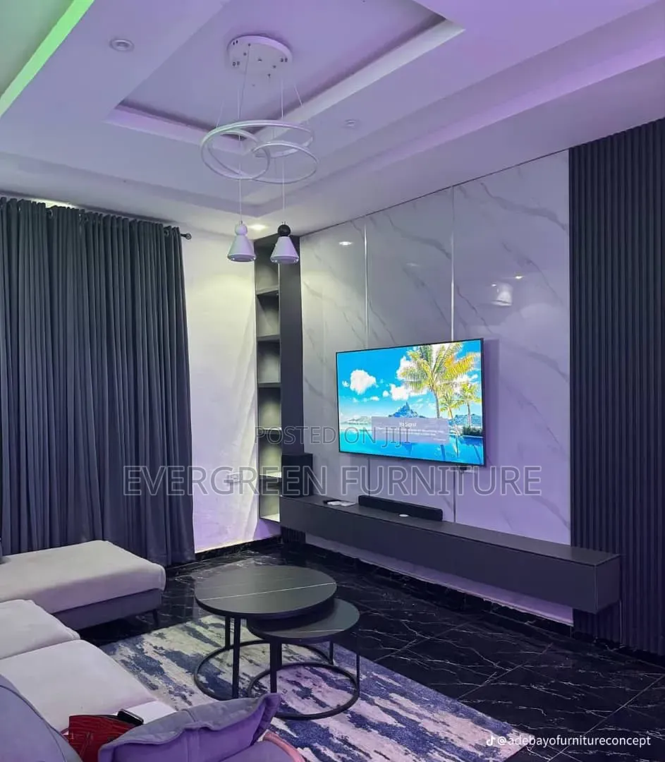 Flutted Pannels Television Console