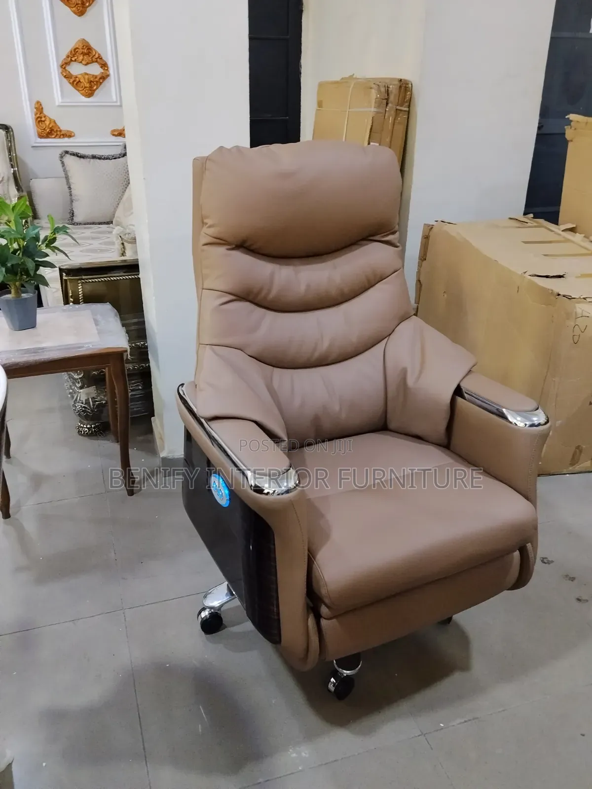 Electric Massage Ergonomic Office Chair With Footrest