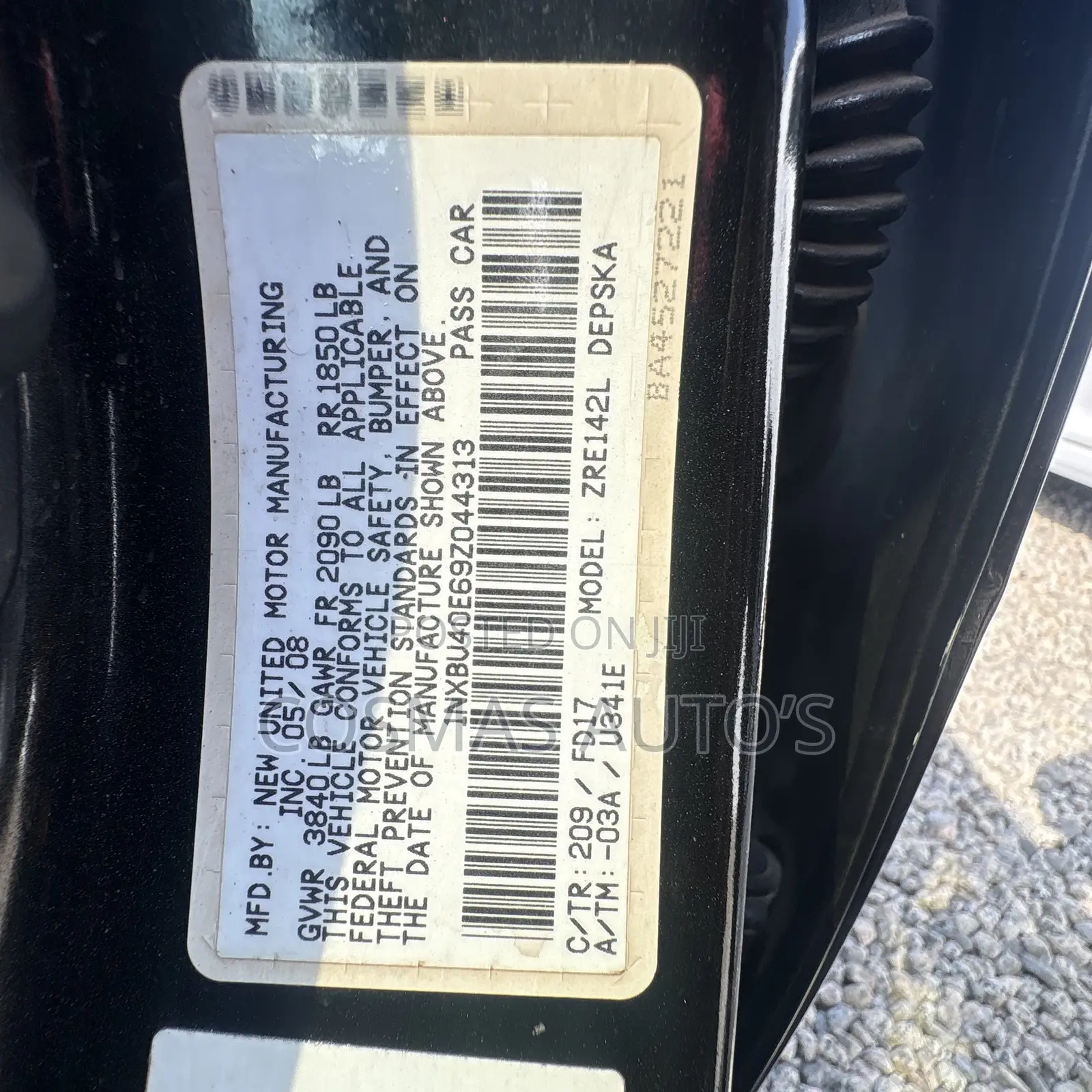 Toyota Corolla 2008 Black