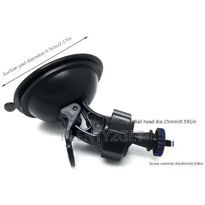 Car Video Recorder Suction Cup Mount Bracket With Ball Head 6Mm Screw