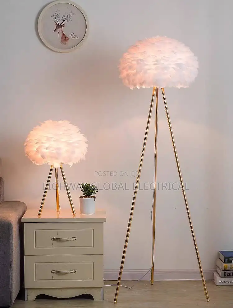 Feather Scandinivian Decor Floor Lamp