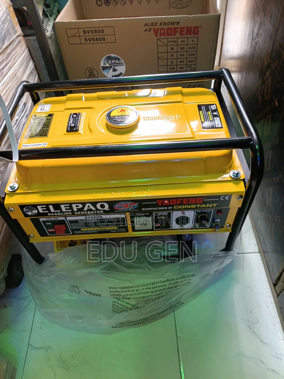 Elepaq Constant Generator SV6800 Build With 100%copper Coil