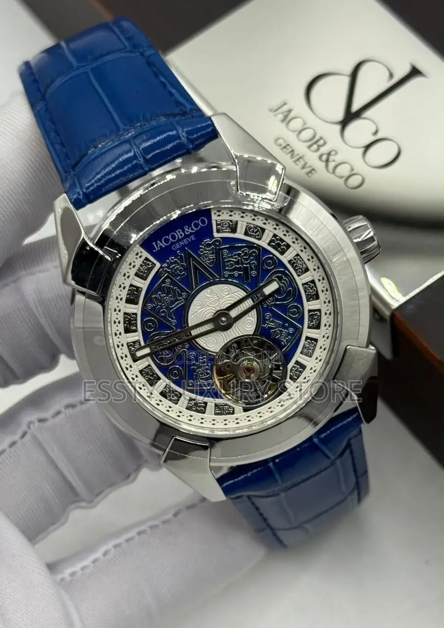 Automatic Engine Quality Luxury Men Genuine Leather Wristwatch