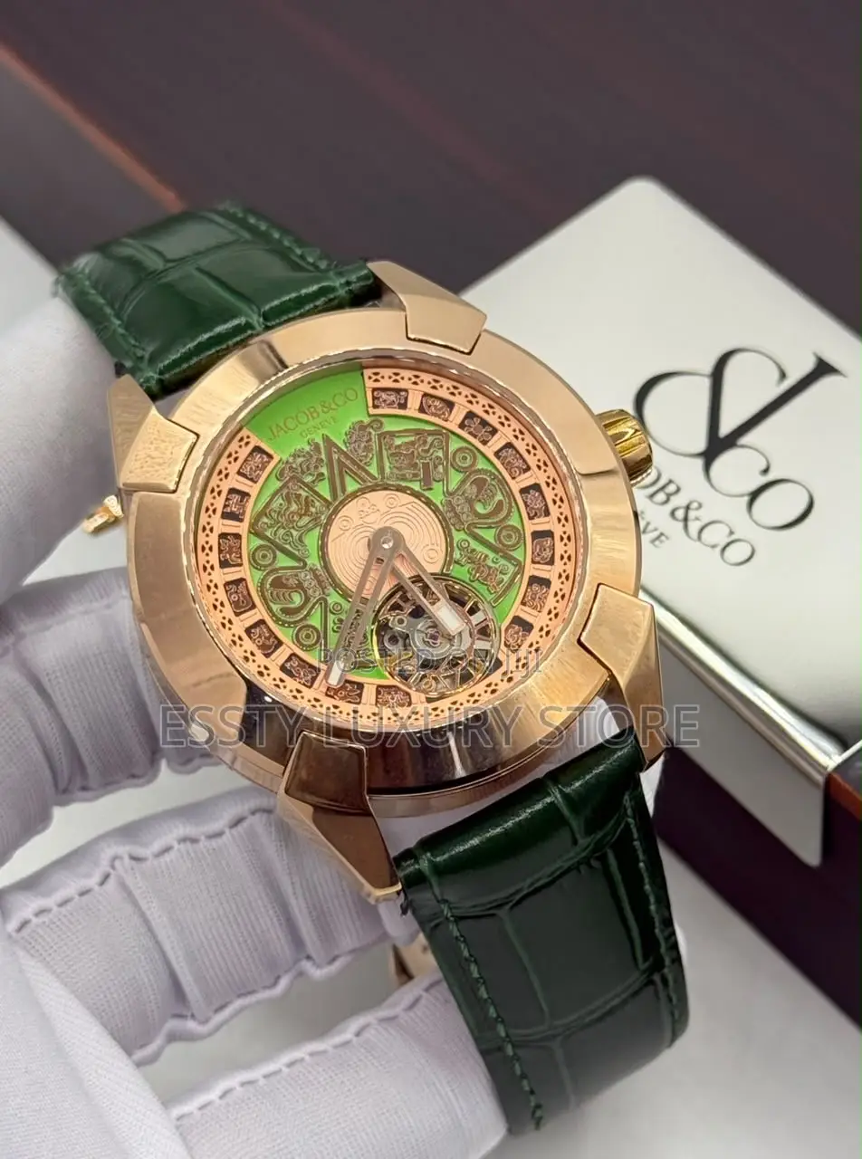 Automatic Engine Quality Luxury Men Genuine Leather Wristwatch