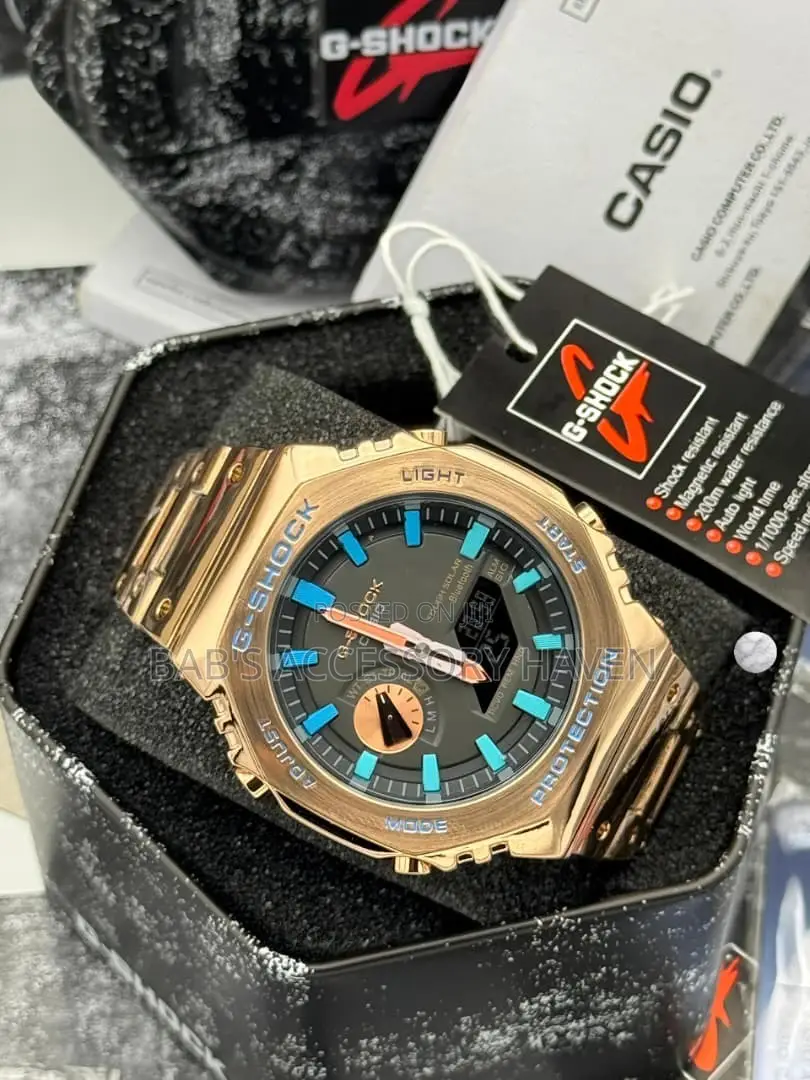 High Quality, Digital Analog GM-2100 Casio G-Shock, Chain Strap