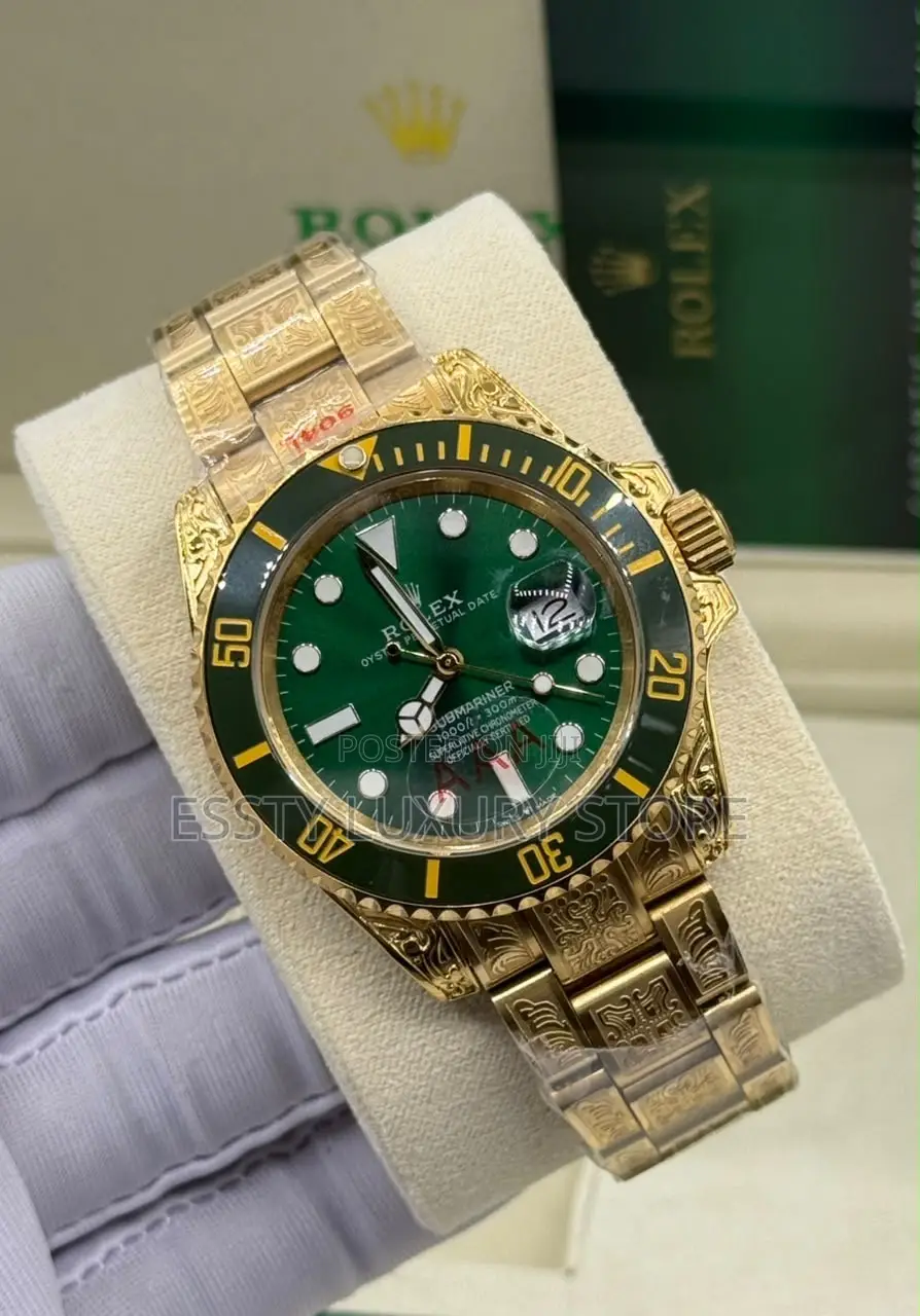 Rolex Oyster Perpetual Date / Custom Engraved Gold Daytona-Style