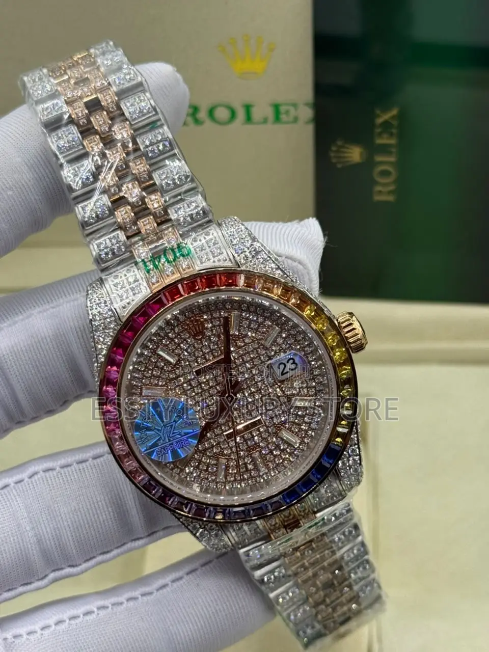 Rolex Cosmograph Daytona Rainbow / Custom Diamond-Set Daytona-Styl