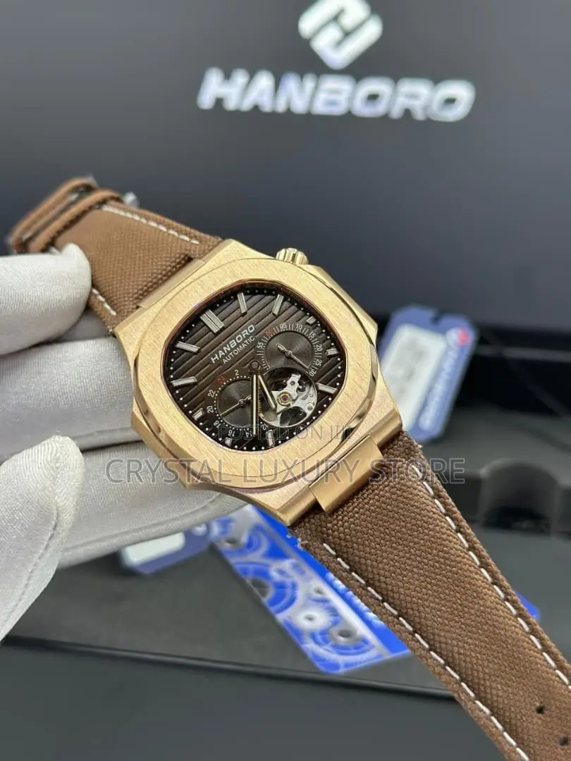 Hanboro Quality Luxury Men Automatic Engine Wristwatch