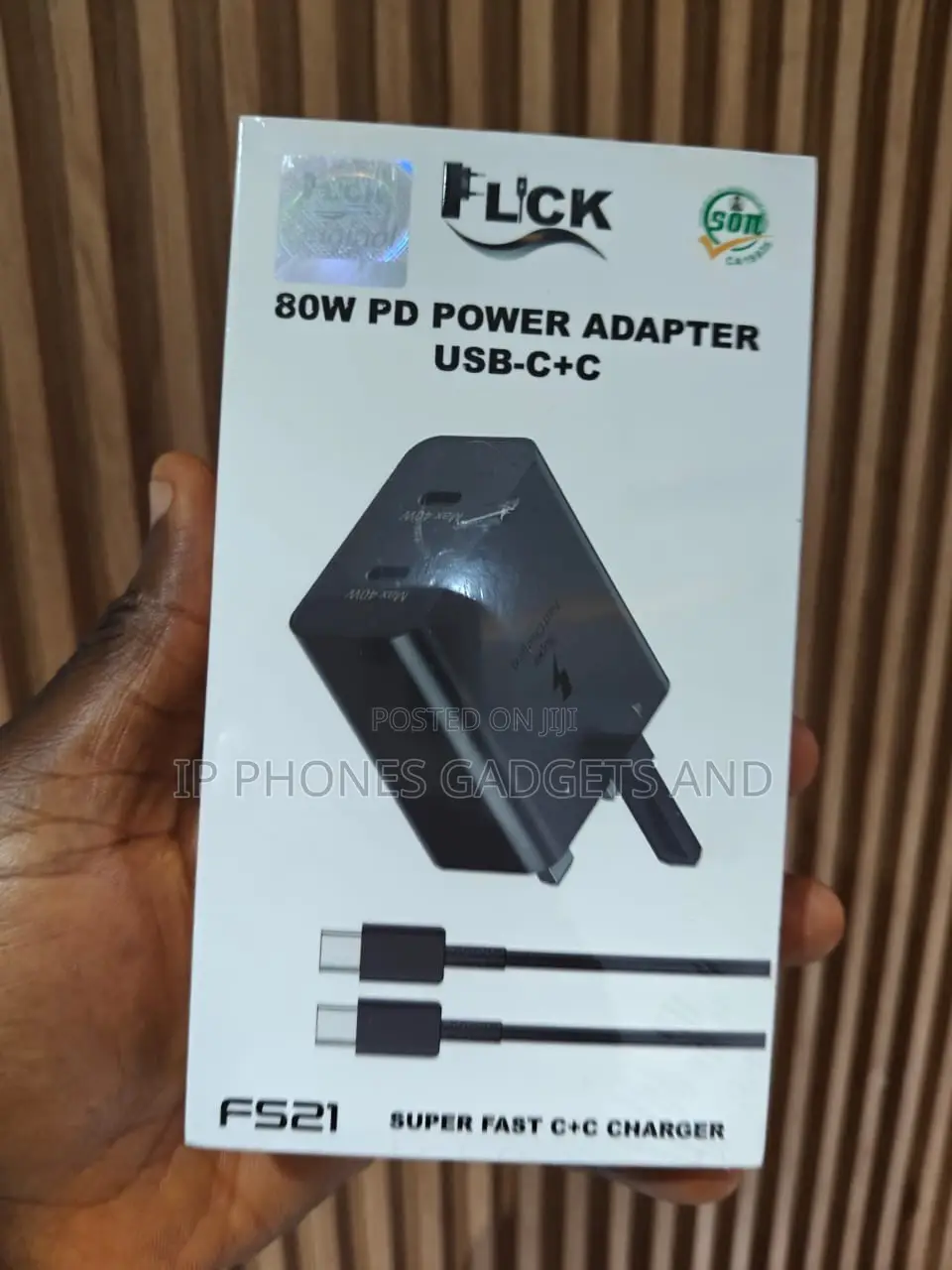 80W Super Fast Charger - Dual USB-C + Type C Cable