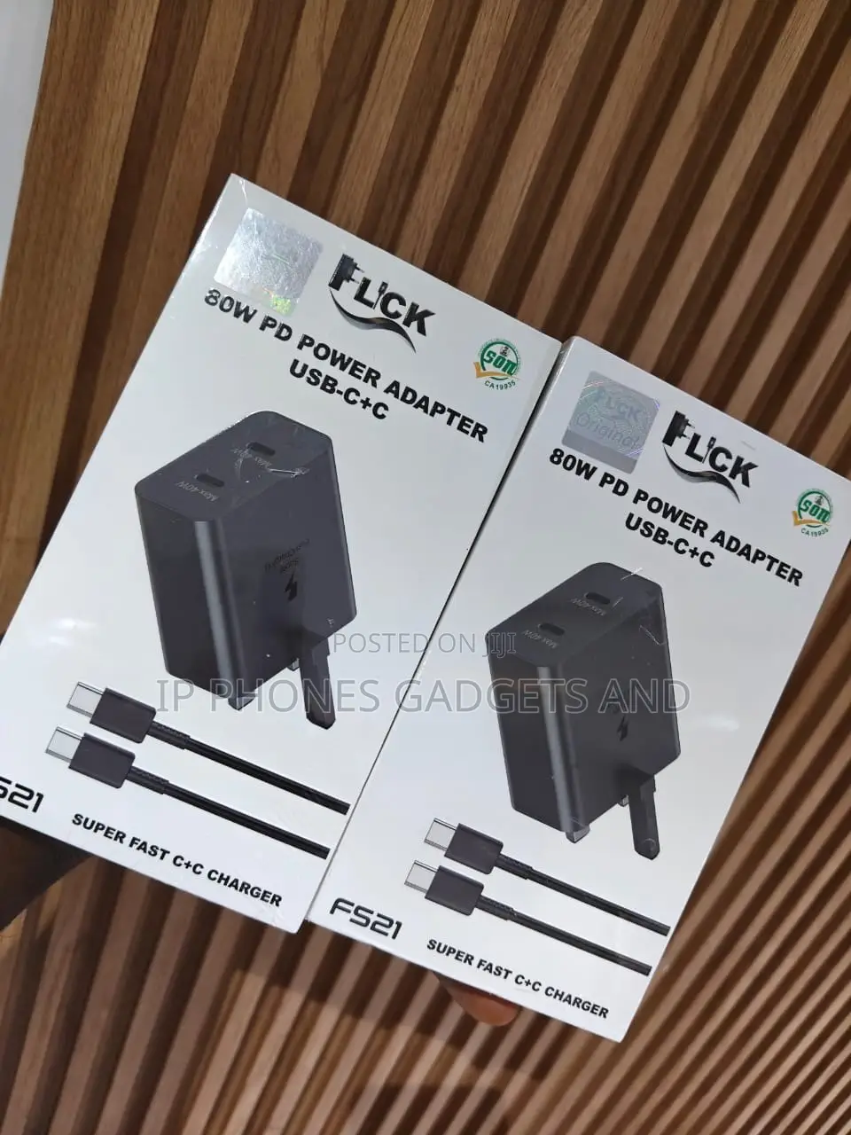 80W Super Fast Charger - Dual USB-C + Type C Cable