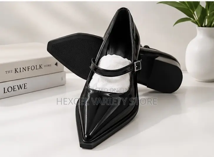 Elegant Ladies Pointed-Toe Mary Jane Block Heels
