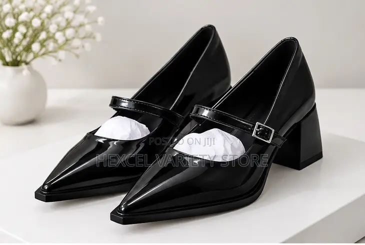 Elegant Ladies Pointed-Toe Mary Jane Block Heels