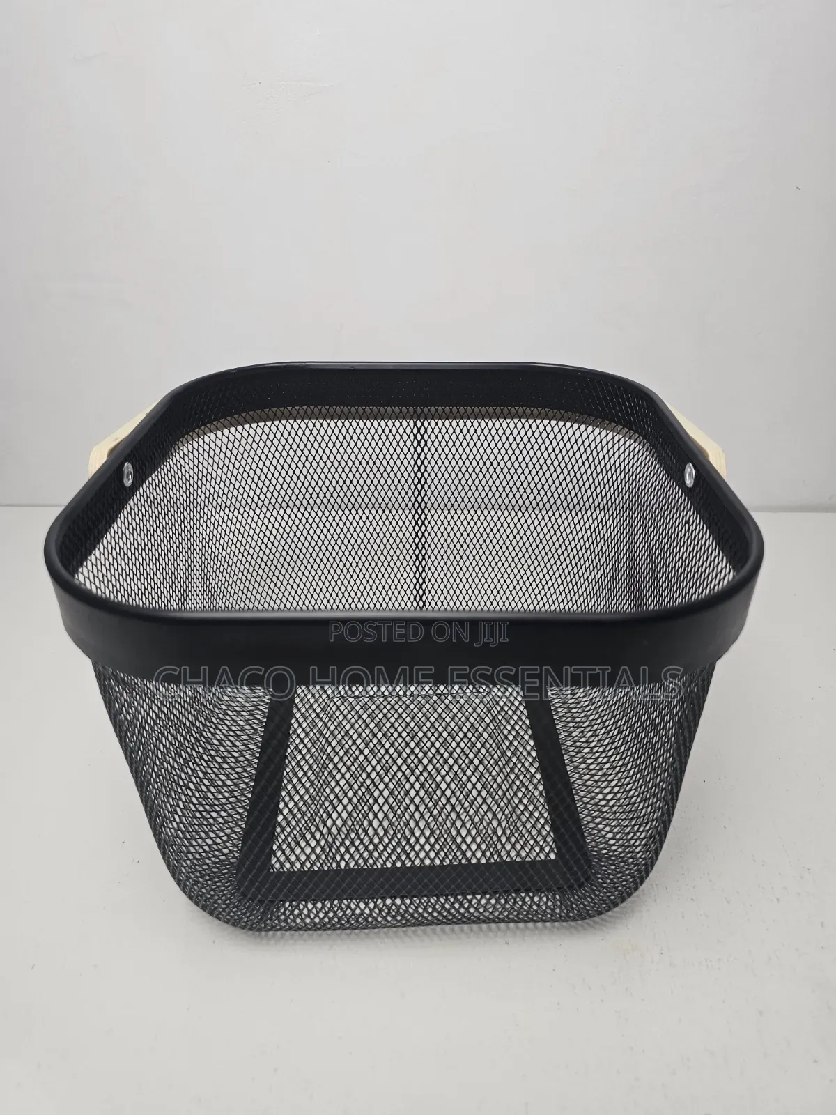 Small-Sized Black Mesh Storage Basket