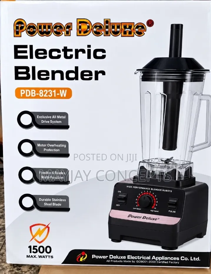 Power Deluxe 1500w Heavy-Duty Commercial Blender