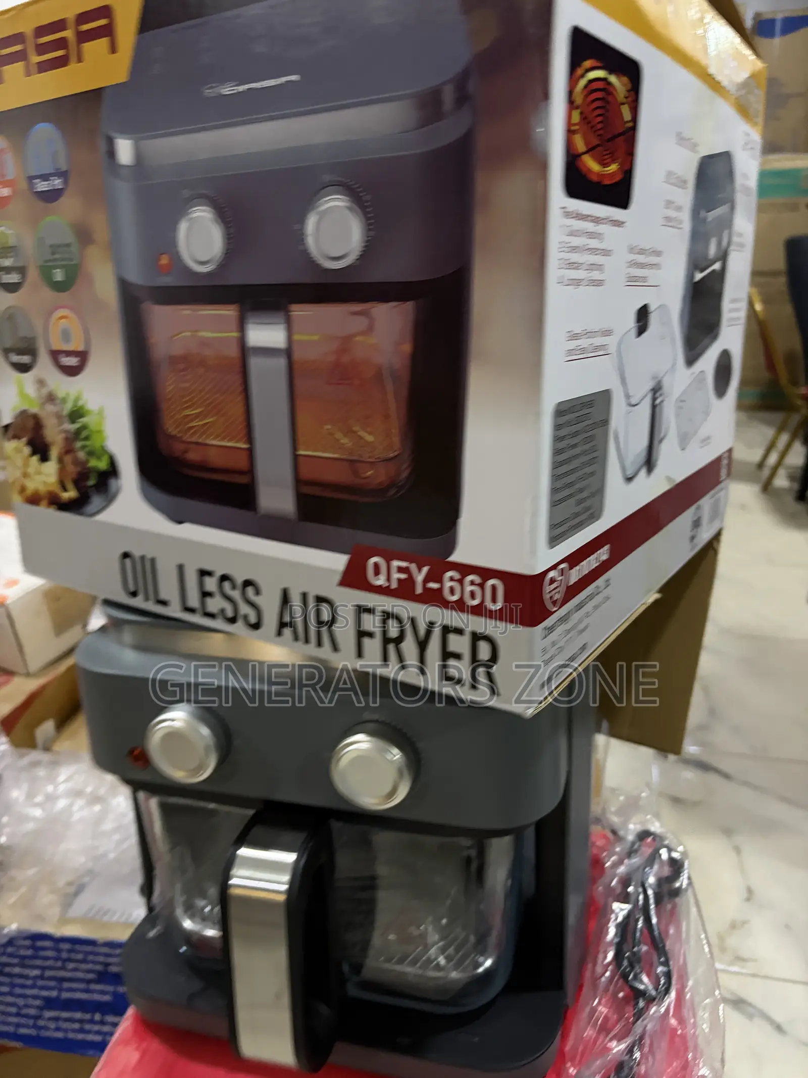 Qasa QFY-660 Transparent Glass Air Fryer