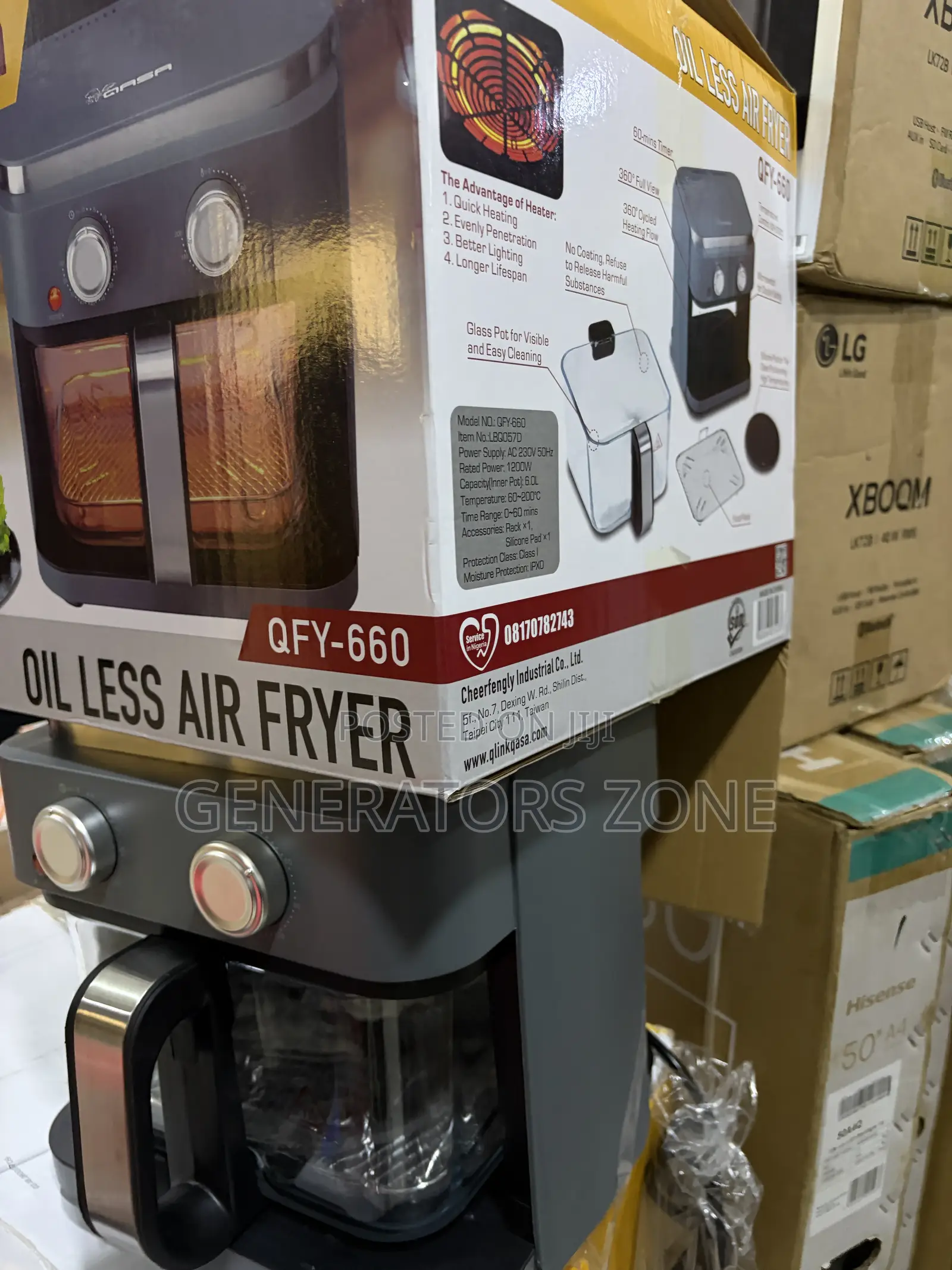 Qasa 6L Air Fryer for Family Cooking