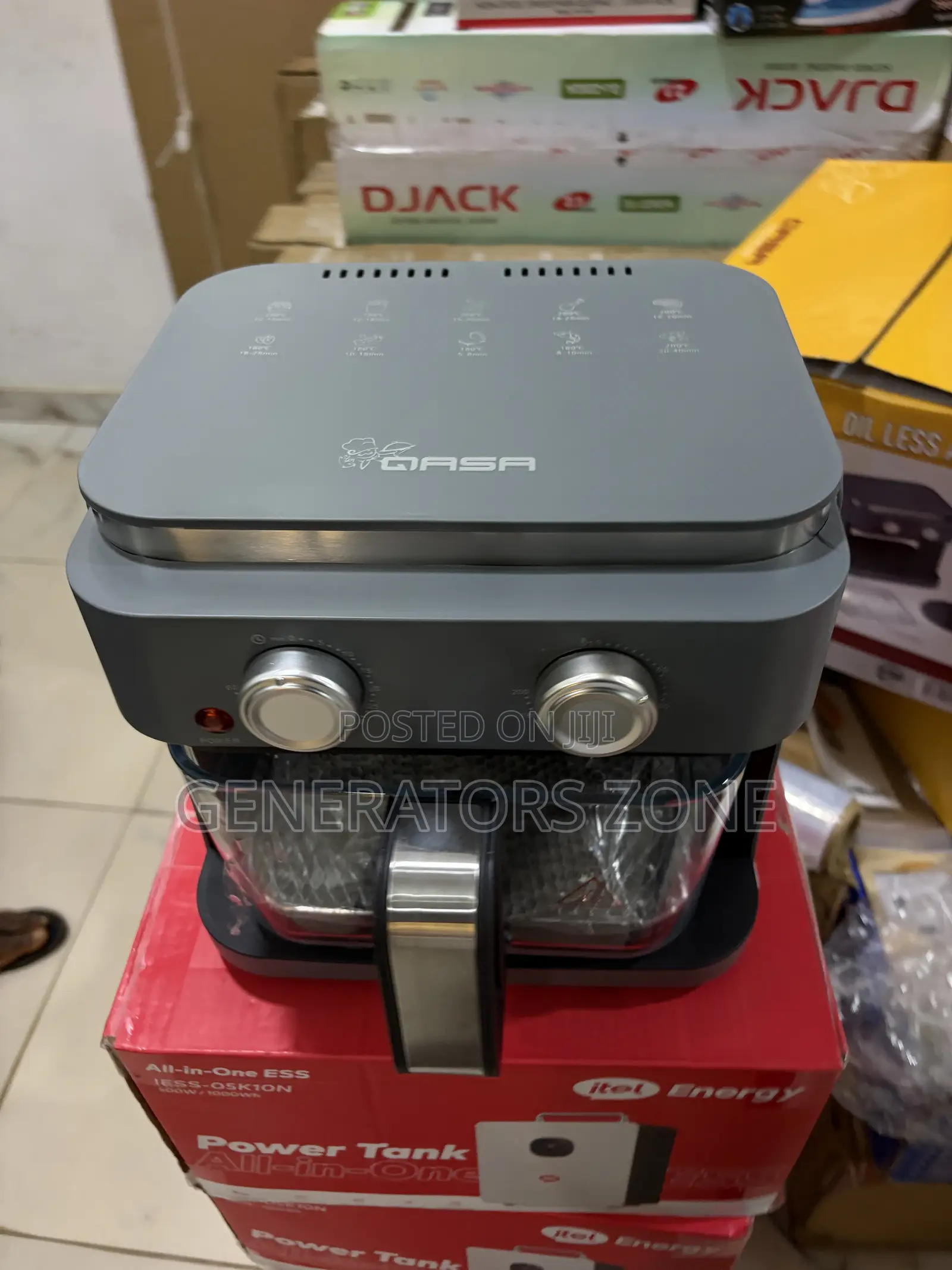 Qasa 6L Electric Air Fryer With Glass Bowl