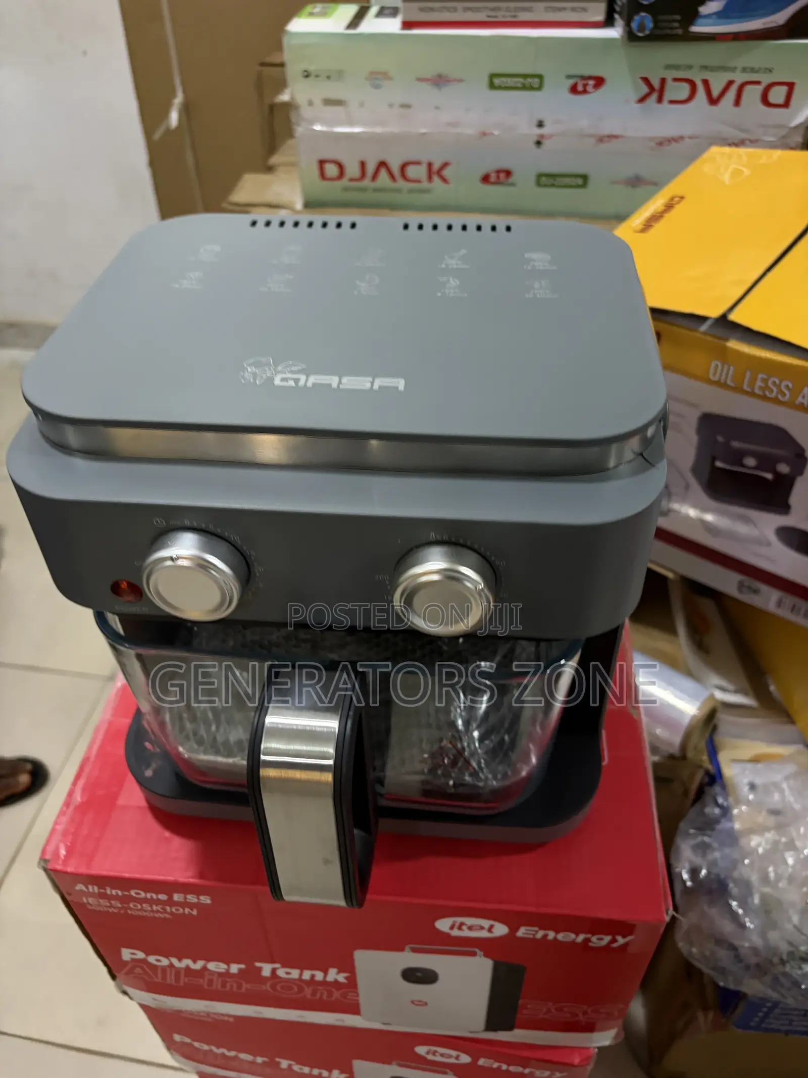 Qasa 6L Electric Air Fryer With Glass Bowl