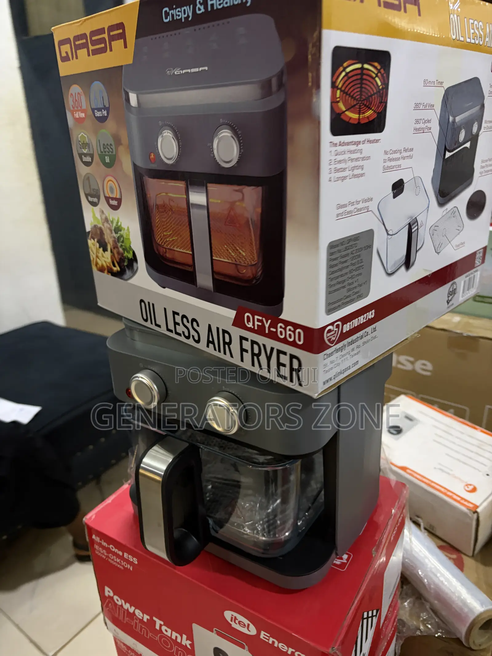 Qasa QFY-660 6L Home Air Fryer 1200W