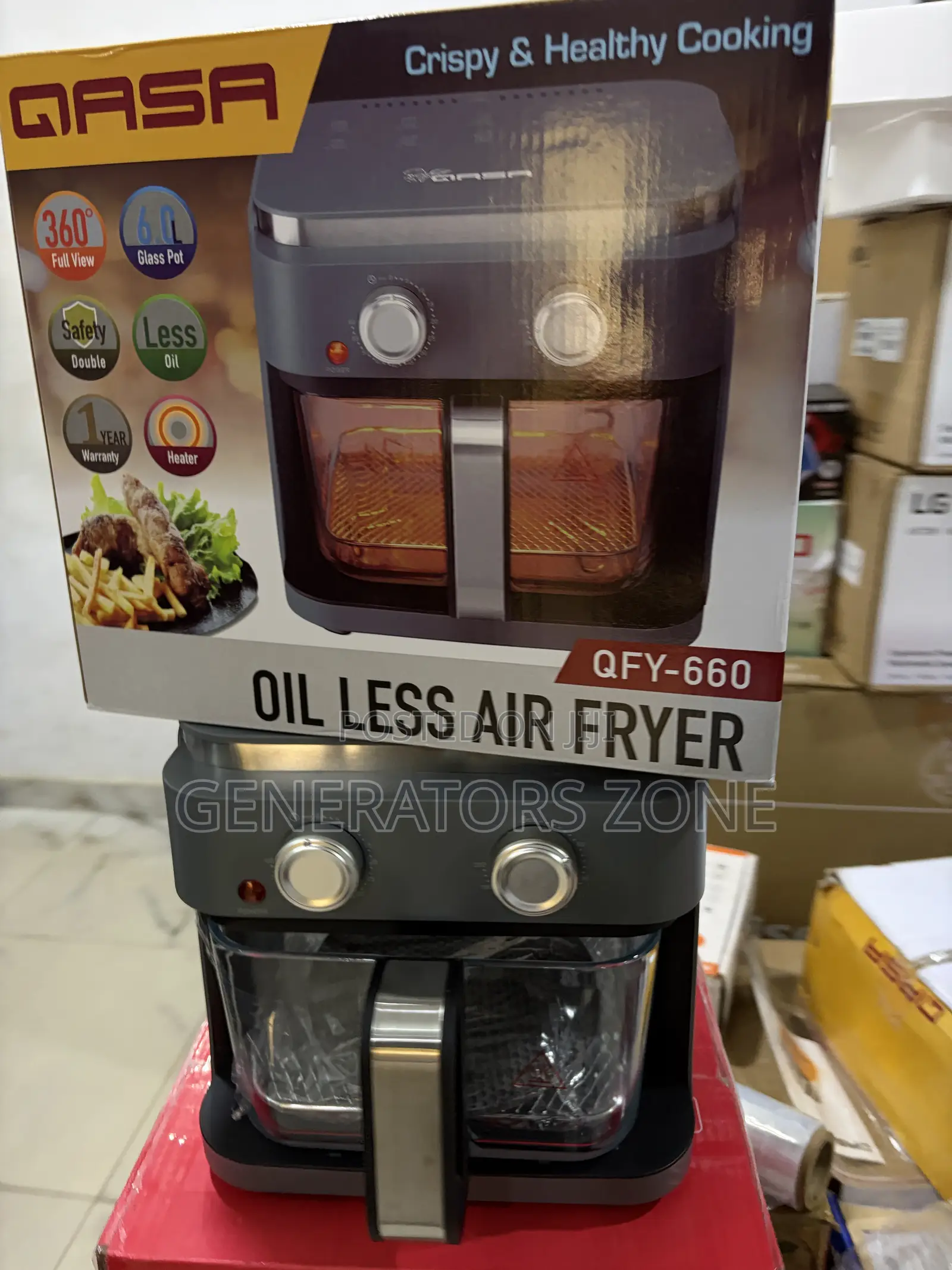 Qasa QFY-660 6L Air Fryer for Everyday Cooking