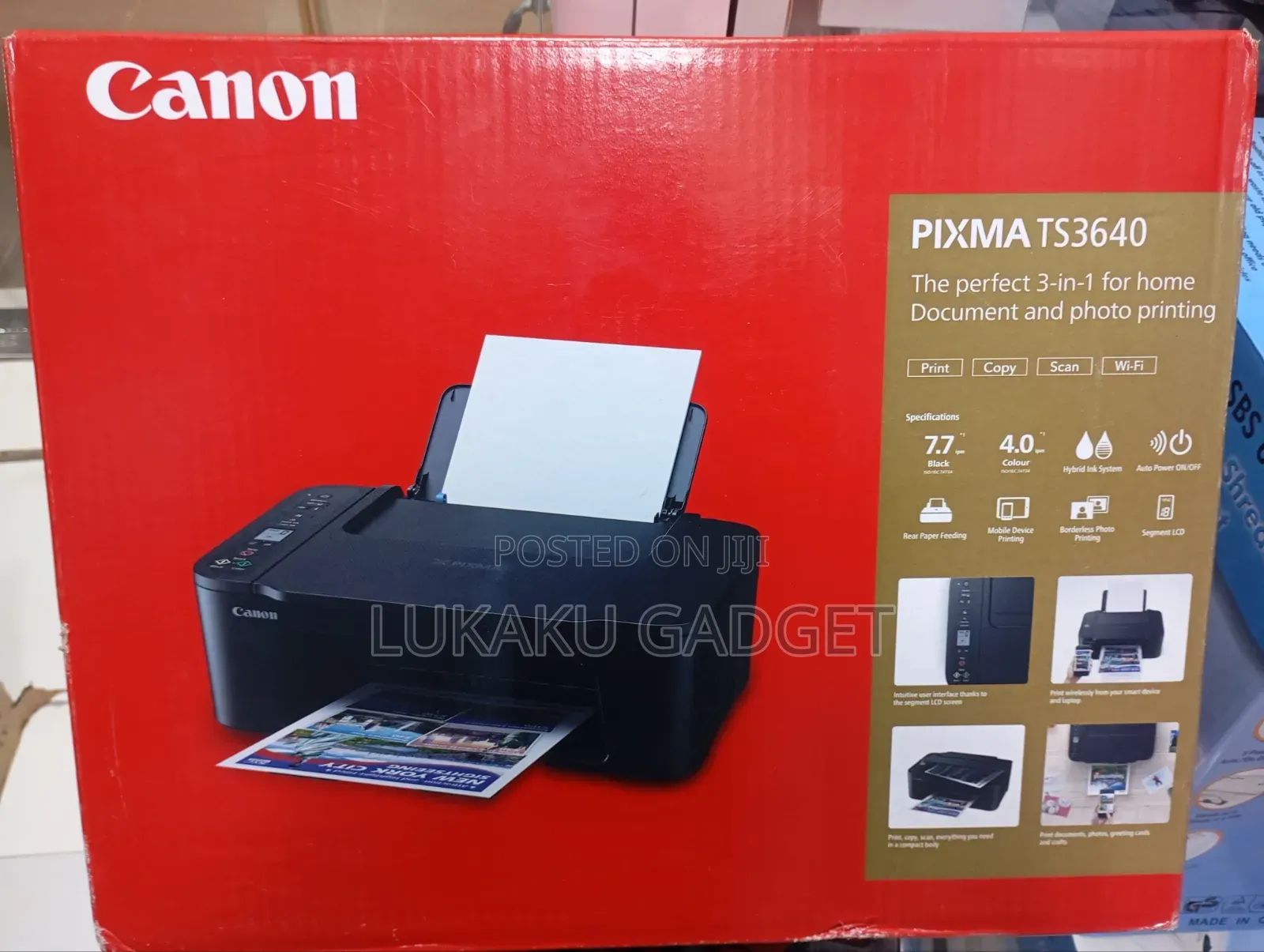 Cannon Ts3640 3-in-1 Wireless Multifunction Inkjet Printer
