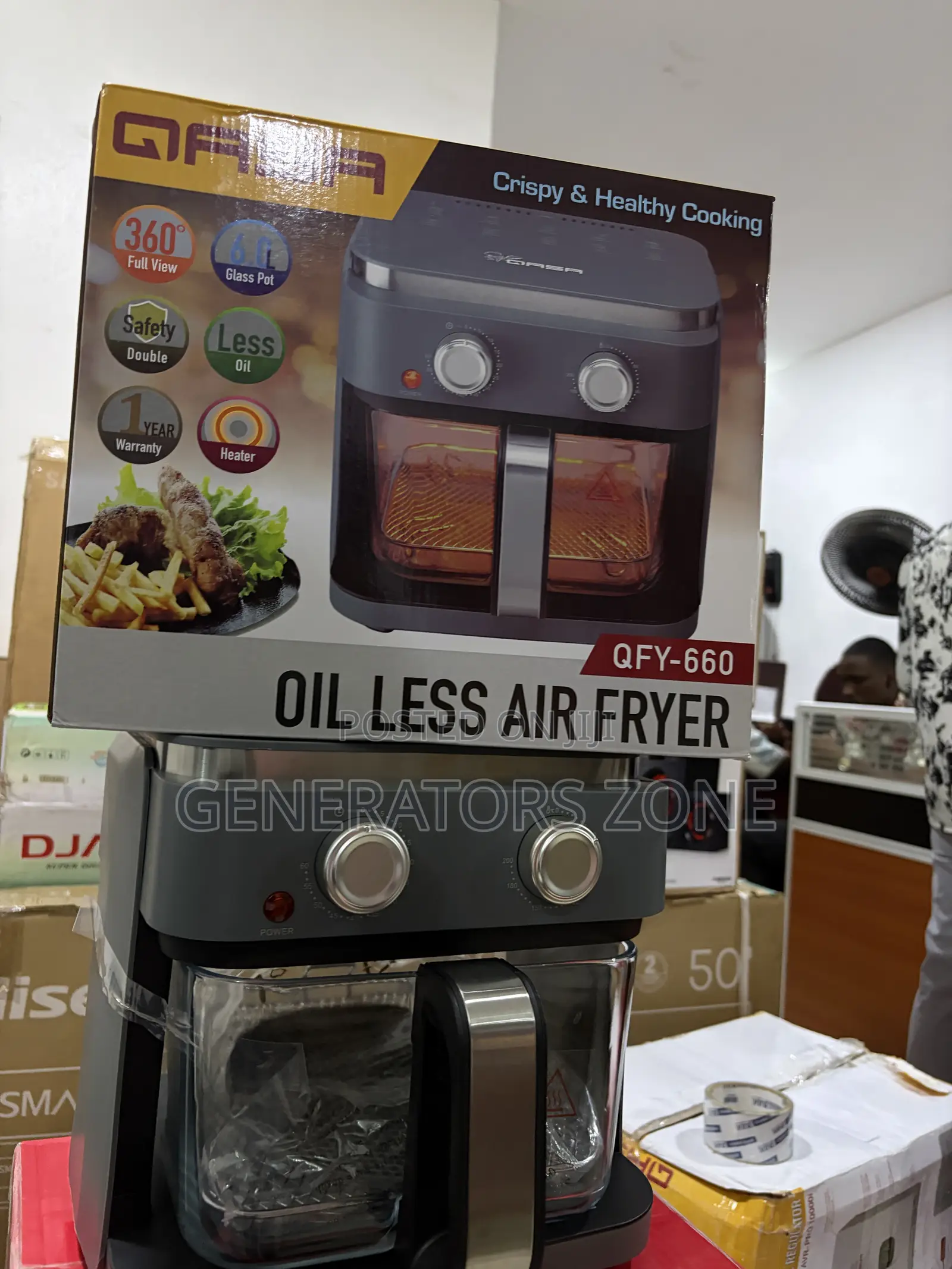 Qasa QFY-660 6L Modern Kitchen Air Fryer