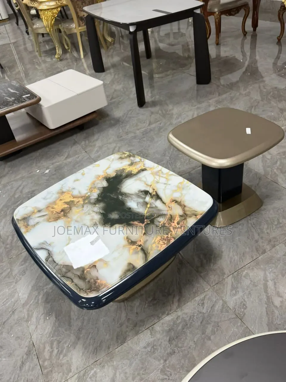 Luxury Marble Center Table With With One Stool Marble.