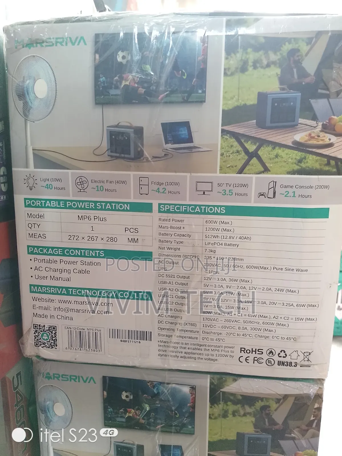 Mp6 Plus 600w Marservia Portable Power Station