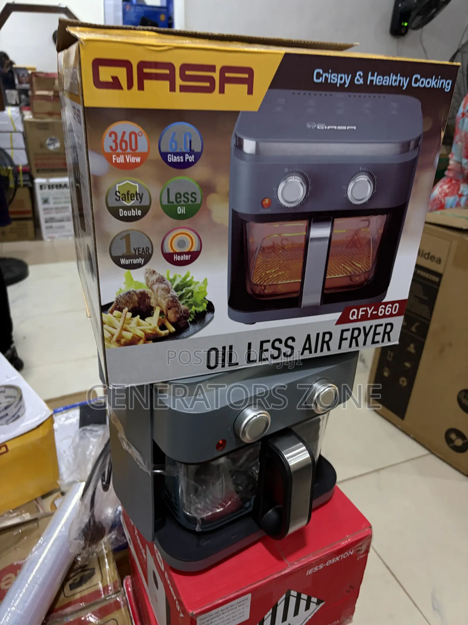 Qasa 6L Air Fryer for Chicken and Fries