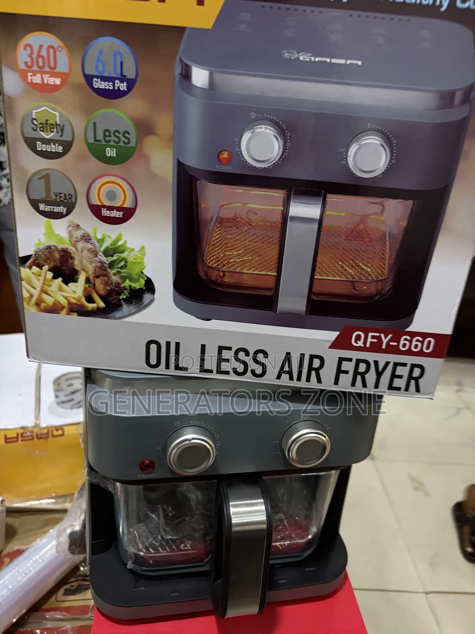 Qasa QFY-660 6L Rapid Cooking Air Fryer