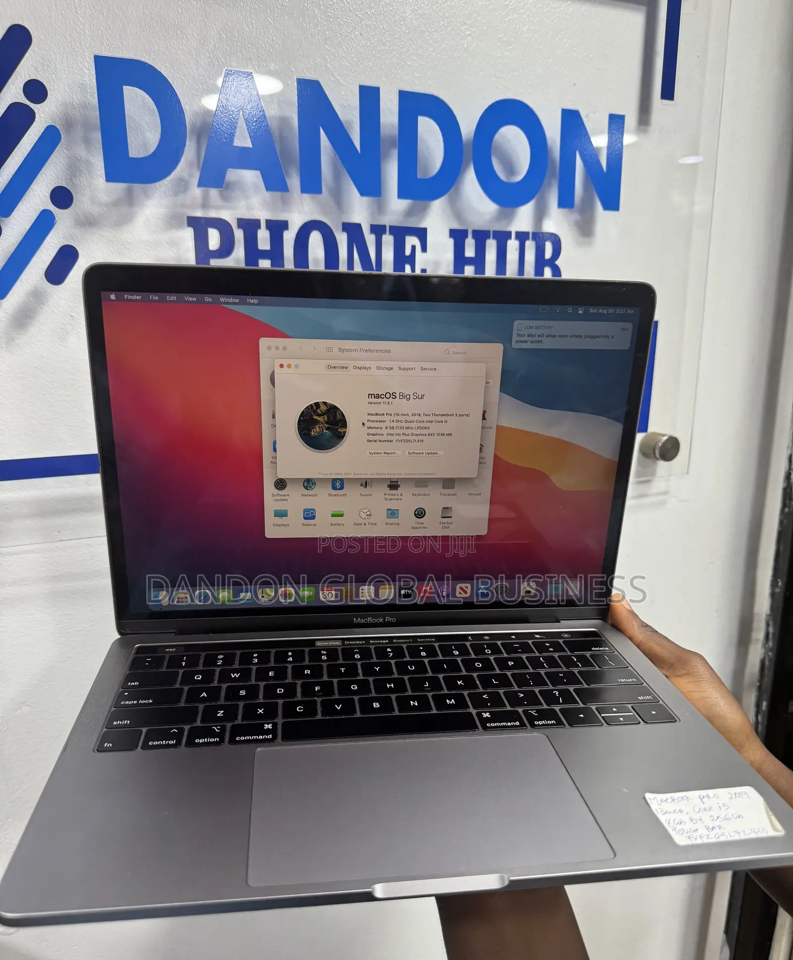 Laptop Apple MacBook Pro 2019 8GB Intel Core i5 SSD 256GB